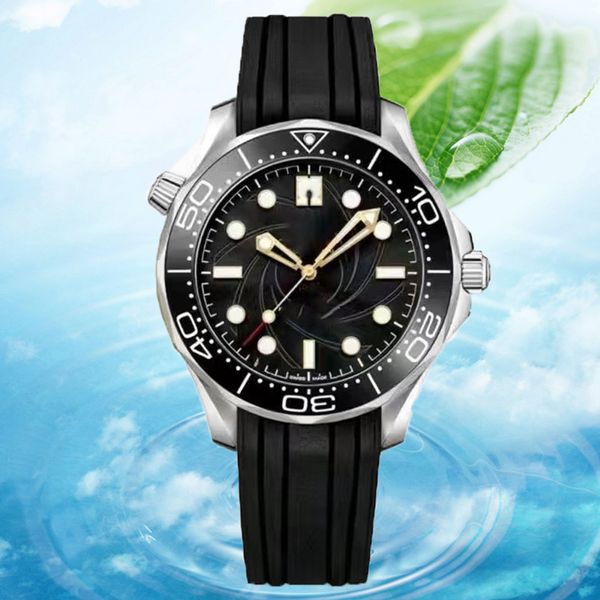 Omeg Armbanduhren für Herren, neue Herrenuhren, alle mit 8215 Uhrwerk, hochwertige Top-Luxusmarke, Chronographenuhr, Kautschuk-Uhrenarmband, Herrenmode