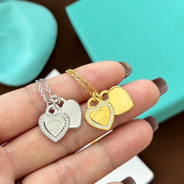 Designer Necklace Jewelry Pendant Necklaces Solid Colour Letter Design Necklace Fashion Casual Style Jewelry Optional Gift Box