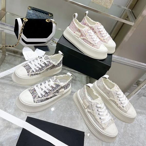 Scarpe designer vera in pelle fatte a mano in tela multicolore sneaker tecniche a gradiente da donna allenatori di scarpe famose