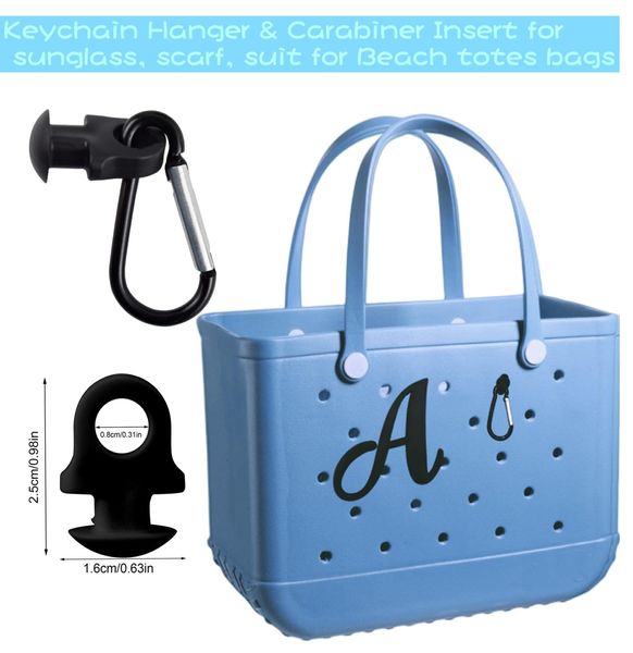 Schuhteile Zubehör Taschenanhänger für Bogg Dekorativ Hinzufügen Einsatz Karabiner Schlüssel Halter Set Alphabet Buchstaben und Gummi Quaste Aufhänger Ot9Wl