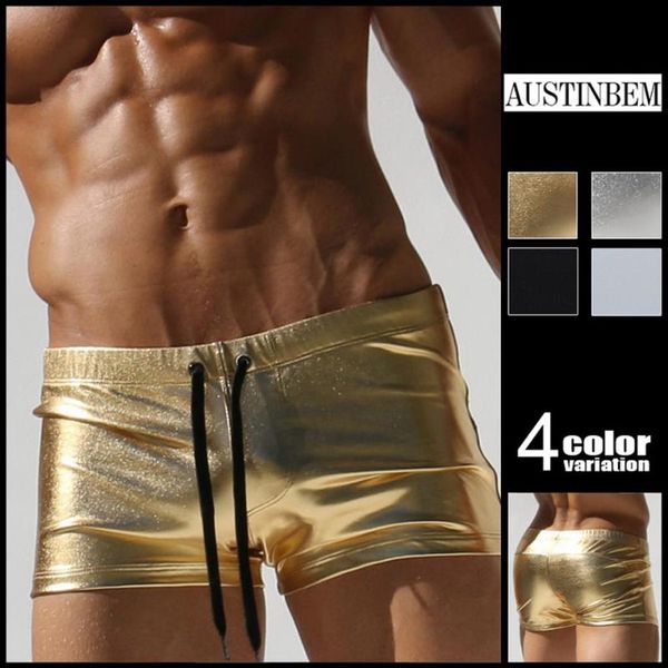 Bademode Herren Metallic Gold Print Badeanzug Herren Badehose Herren Badehose Sungas De Praia Homens 23805217M