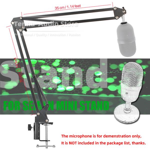 Aydınlatma Stüdyosu Seiren Mini Mikrofon Stand Masa Masası Konsol Delek Kayıt Tutucu Montaj Masa Kelepçesi Süspansiyon mikrofon Bom Kolu 230908