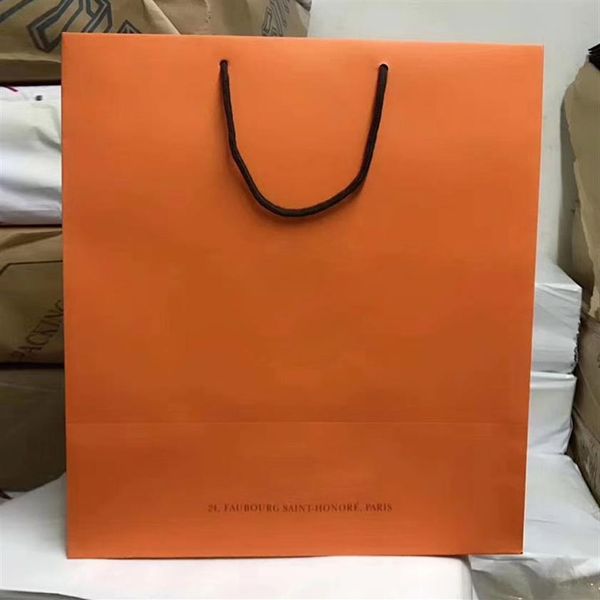 2023 sacos de papel de luxo inteiros sacos de compras de marca sacos de presente tamanhos 29cm 32cm 43cm hadled shopping bag198t