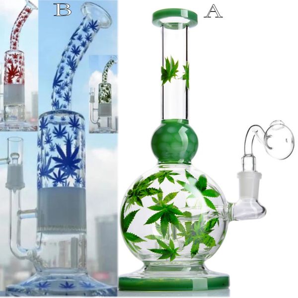 Real Photo Birdcage Inline Perc Recycler TORO Bong in vetro con Ashcatcher Tubi dell'acqua in vetro staccabili con giunto femmina da 18 mm