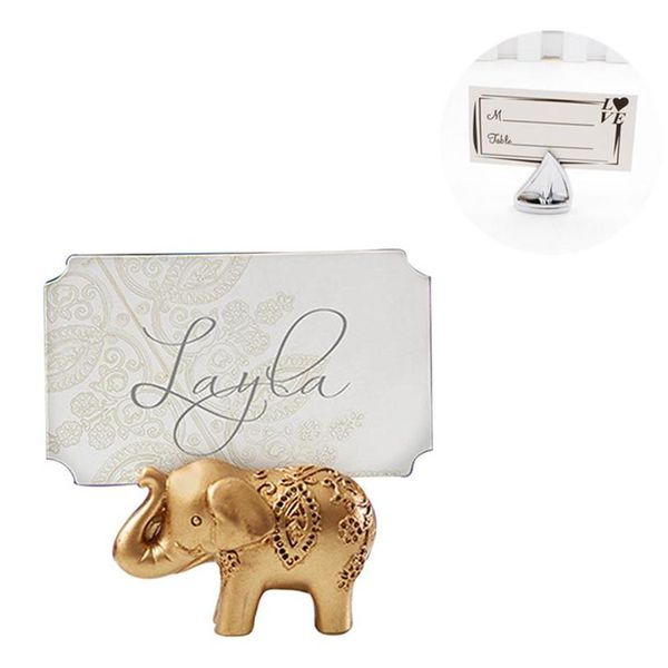 Party Dekoration Goldener Elefant Etikettenhalter Desktop Memo Clip Kreative Segelboot Bürositz Kartenhalter Drop Lieferung Dhgarden Dhp45