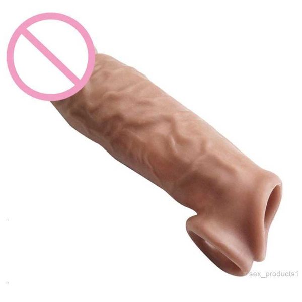 Sex Massagersoft Stretchy Penis Sleeve Cock Ring Dildo Verzögerung Ejakulation Spielzeug 72RC