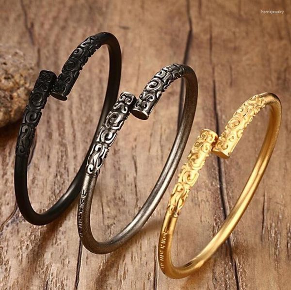 Bangle O Macaco Dos Desenhos Animados Rei Golden Hoop Vara Pulseira Aberta Adequado para Personalidade Masculina Sorte Amuleto Jóias Presente