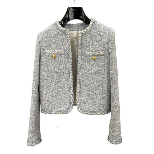 Designer Damen Mantel Herren Damen Original Qualität Damen Vintage Tweed Blazer Jacke Mantel Weiblich Milan Runway Langarm Tops Kleidung Anzug A110