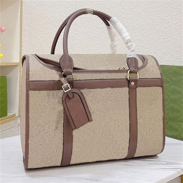 Trasportino per animali domestici Borsa per cani Trasportini per gatti Borse a tracolla Classica Rete di ventilazione Pratica da viaggio Web all'aperto Beige Ebano Tela Mesh Window228u