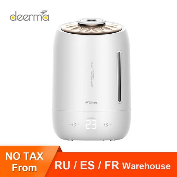 Увлажнитель воздуха Deerma 5л, большая емкость, умный сенсорный температурный мини-очиститель воздуха для дома, спальни, офиса, ароматизатор DEM-F600 C1026205V