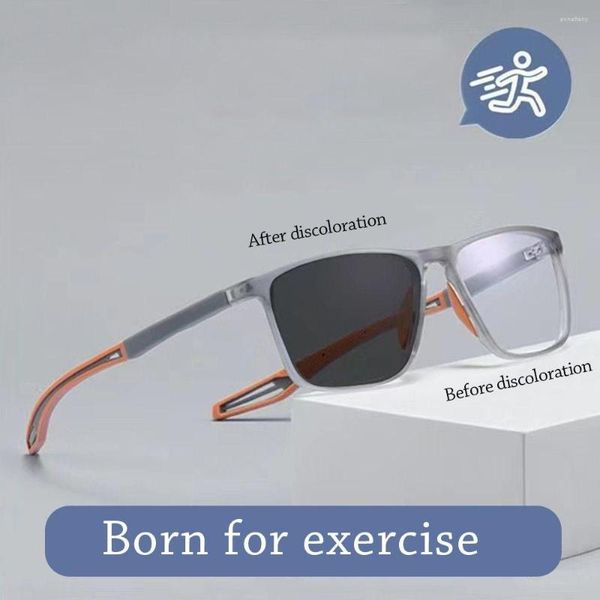 Sonnenbrille Blue Ray Blocking Pochromic Brille TR90 Rahmen Leichte Kurzsichtbrille Augenschutz Flexibel