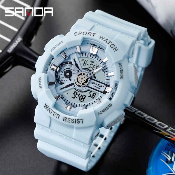 Sanda g choque militar masculino es esporte led digital à prova dwaterproof água casual moda relógio de quartzo masculino relogios masculino252q