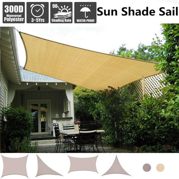 4 Formen Sonnenschutz Segel 300D Oxford Polyester Schutz Outdoor Baldachin Garten Terrasse Pool Sonnensegel Markise Camping Schatten Tuch2096