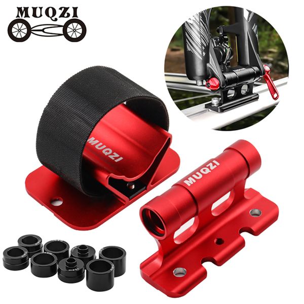 Componentes de guidão de bicicleta Fork Mount Car Roof Rack Quick Release Thru Axle Road Bicycle Bracket Holder Adaptadores MTB Instalação 230907