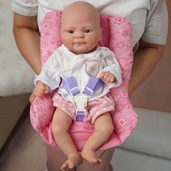 Bambole 14 pollici Full Body Silicone Bebe Reborn Boy Isaac Doll Girl Coco Bambole morbide Realistiche Baby fai da te Giocattoli in bianco 230908