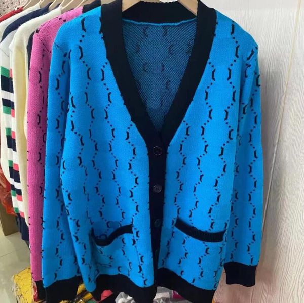 Maglione da donna top dello stilista autunnale Cardigan caldo e confortevole con stampa di lettere G di lusso di fascia alta S-XL