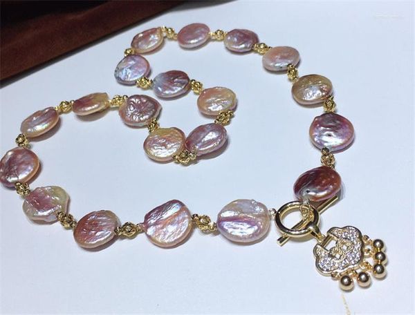 Ожерелья с подвесками HABITOO, роскошные натуральные 15-16 мм, многоцветные, в стиле барокко, Reborn Keshi, жемчужное ожерелье, золотое колье с замком на удачу, модные ювелирные изделия, подарок