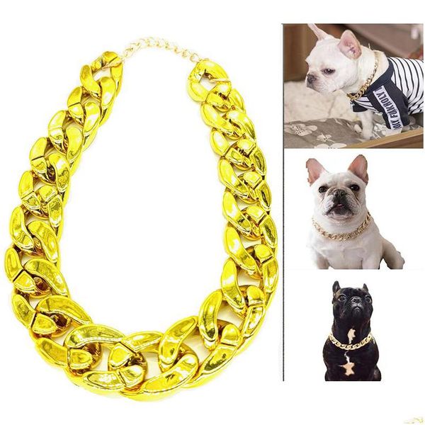 Correntes moda animal de estimação colar ouro diamante cão colar jóias acessórios entrega entrega colares pingentes dhgarden dhgn5