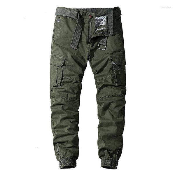 Calças masculinas joggers carga para homens casual hip hop hit cor bolso calças masculinas sweatpants streetwears