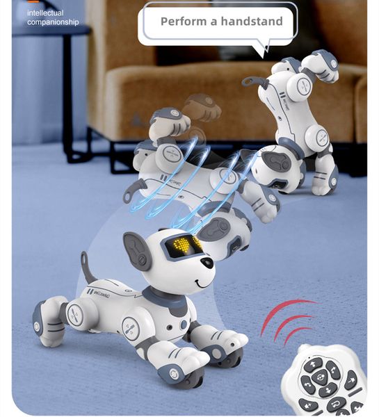 Ai Robot Умный игрушечный робот-собака RC/Электрическая игрушка для щенков Прогулка с собакой будет называться Программируемый трюк Пение Танцы Eilik Robot Pet Intelligenz Juguete Perro комплект модели робота