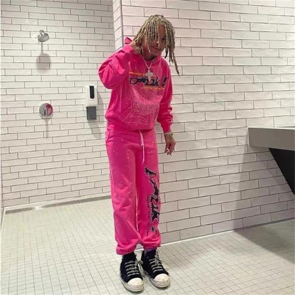 Spider Pink Sp5der Hoodies Young Sweatshirts Streetwear Thug 555555 Angel Hoody Men Women 11 Web Pullover2403