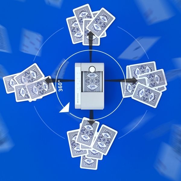 Другие товары для вечеринок Underoof Автоматический дилер карт Перезаряжаемый автомат для раздачи игральных карт Беспроводной диспенсер для покерных карт 230907