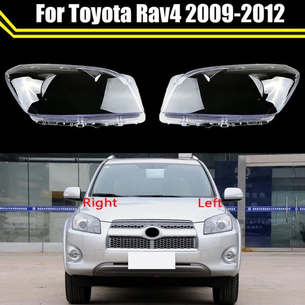 Auto Lente di Ricambio Lampada Della Luce di Vetro Del Faro Borsette Paralume Trasparente Copertura Del Faro Per Toyota Rav4 2009-2012