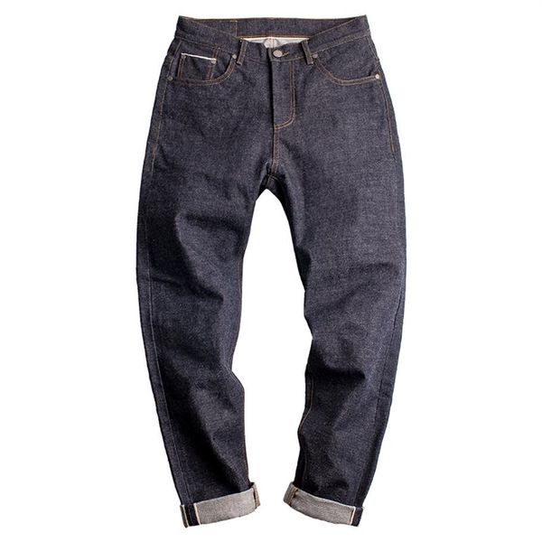 Maden 15 oz denim erkek kot kırmızı kulak meargedge vintage japon amekaji düz bel uzun pantolon pantolonlar giyim dipleri325b