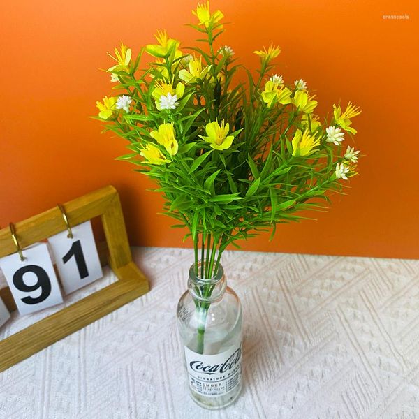 Dekorative Blumen, künstliche Graspflanzen, Blätter, Hochzeit, Garten, Vase, Dekor, Tischstrauß, gefälschte Blumen, Party, Bauernhaus, Zuhause im Freien