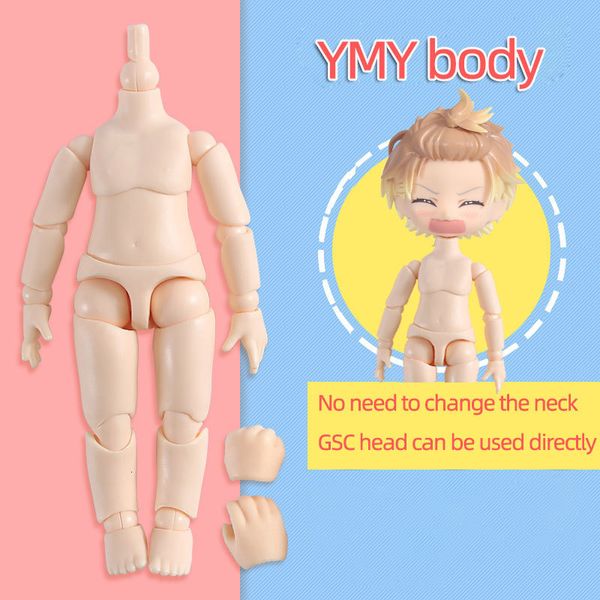 Bonecas 10cm 11cm Articulações móveis Boneca brinquedos YMY corpo adequado para GSC cabeça ob11 112BJD boneca corpo esférico conjunto de brinquedo mão conjunto 230908