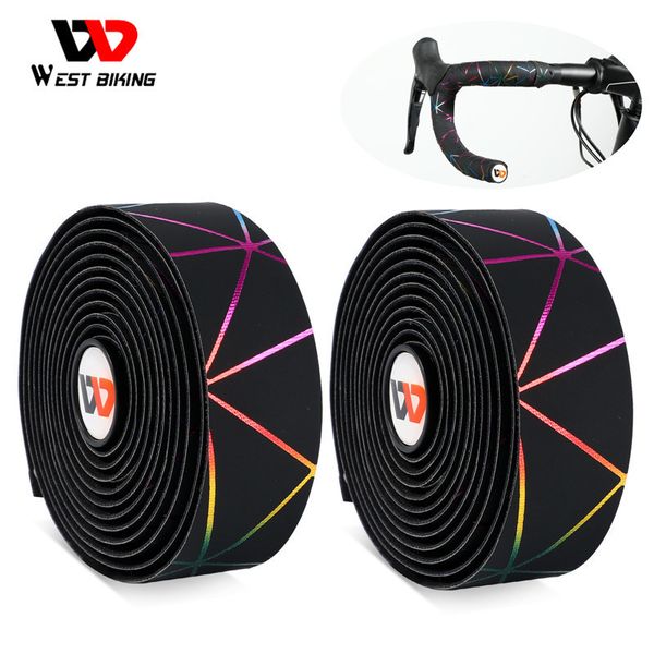 Fahrradlenkerkomponenten WEST BIKING Weiches Fahrradlenkerband EVA PU Bar Professionelles Radfahren Dämpfung Anti Vibration Wrap mit 2 Steckern 230907