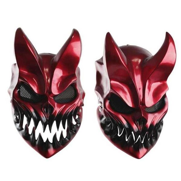 Cadılar Bayramı Kesim Maskesi Deathmetal Kid of Darkness Demolisher Shikolai Demon Maskeleri Acımasız Deathcore Cosplay Prop G0910289J