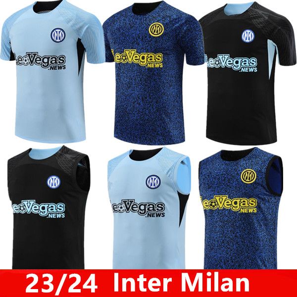 2023/2024 Inter Tracksuit Milans Trikots Lautaro Chandal Futbol Soccer Milano Training Anzug 23/24 Milans Camiseta de Foot Inter Short Sleeves Sportswear Weste