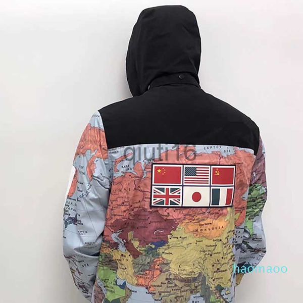 Homens Down Parkas Designer-Fashion Mens Jaquetas Roupas Mulheres Designer World Map Reflexivo Jaqueta Homens Outerwear Casaco de Inverno Tamanho Asiático M-XXL X0908