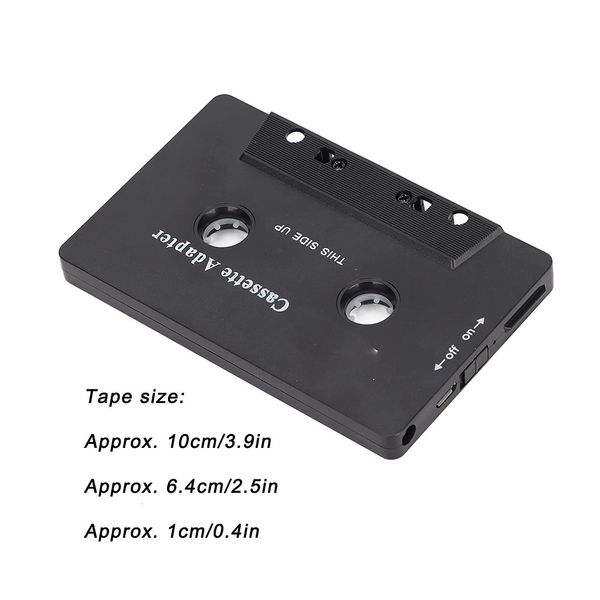 Dischi vergini Car Audio Bluetooth Ricevitore cassette wireless Lettore nastro 50 Adattatore Aux Nero 230908