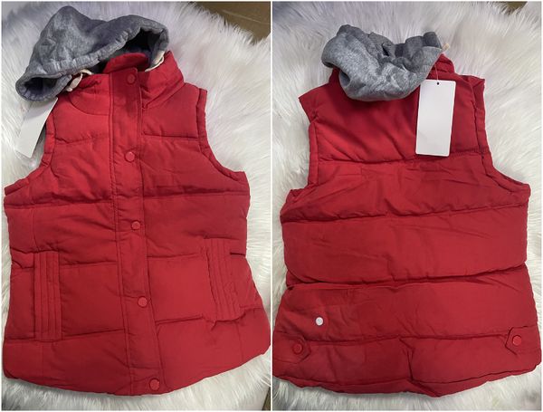 LL Abbigliamento da yoga da donna Giacche da esterno Felpe con cappuccio Giù Parka Gilet Giacca Top Capispalla da donna Cappotti Cappotto spesso invernale Gilet caldi casual