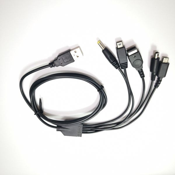 1,2 м 5 в 1 USB-кабель для игрового зарядного устройства, шнур для зарядки для Nintendo 3DS XL NDS Lite NDSI LL GBA SP Wii U PSP
