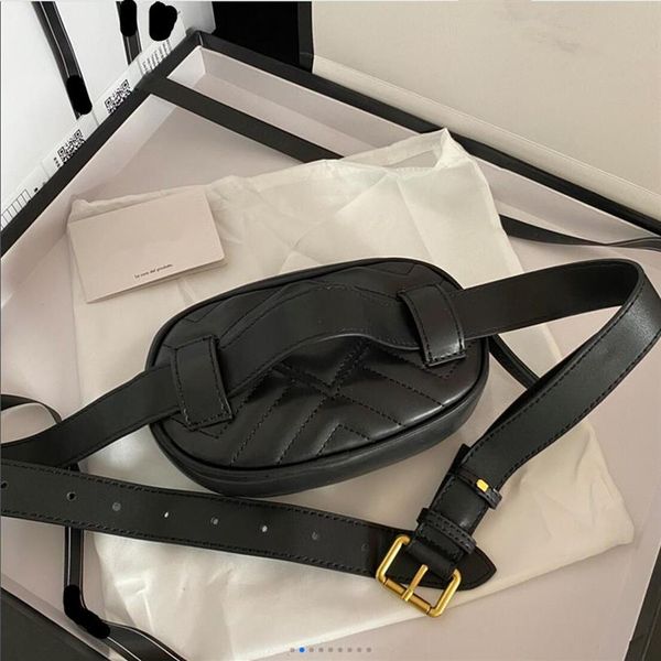 Designers de luxo couro genuíno marmont cintura sacos bumbag fanny pacote correndo cinto jogging bolsa volta moda real cowsk2426