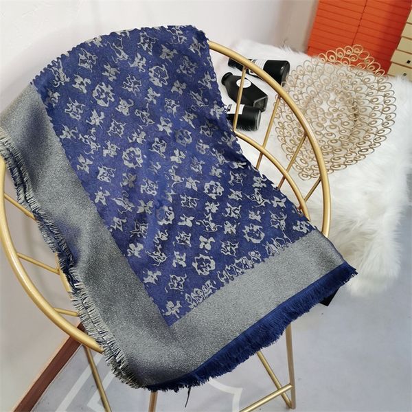 Lüks Kadınlar İpek Yün Sonbahar Kış Karakter Tasarımcı Moda Squarf 140 x 140cm Klasik Stil Çok Yahudi Şal Pashmina13 Renkler