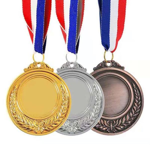 Medaglie di bronzo personalizzate in metallo oro argento moda Medaglie Match Championship Sport Medaglie atletiche Diametro 65 mm289P