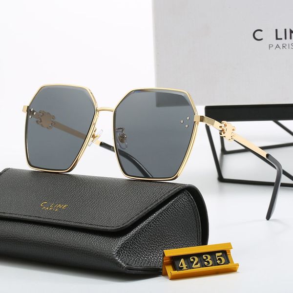 Luxuriöse Designer-Sonnenbrille für Damen, Triomphe, transparente Brille mit dünnem Rahmen, personalisiertes Rahmendesign, Autobrille, Strand-Polarbrille mit Sonnenbrillenetui