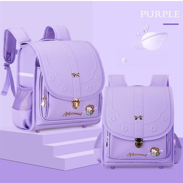 Sacos escolares ortopédicos crianças saco de escola japonês randoseru grande capacidade luz mochila para meninas impermeável pu bebê mochila infan311f