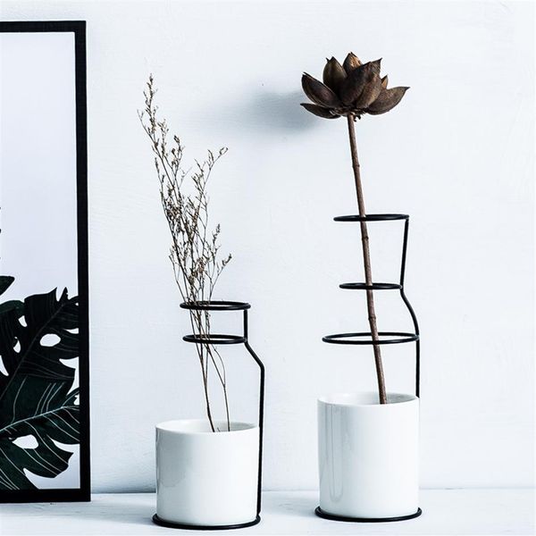 Decorazione nordica Casa Arte Design Ceramica Ceramica Vaso Scandinavo Stile minimalista Accessori per la decorazione della casa Moderno 2103102700