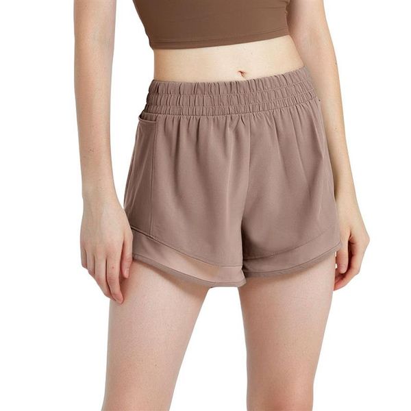 Designer L-308 Yoga Kurze Hosen Damen Stretch Laufhose Sport Shorts Damen Casual Erwachsene Jogginghose Mädchen Übung Fitness W236A