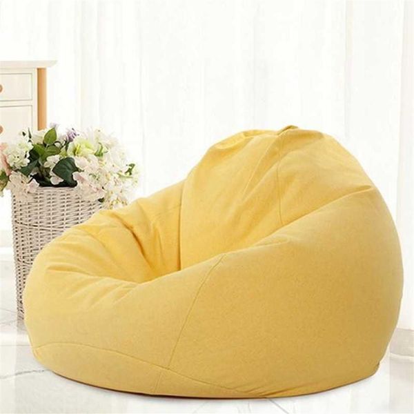 Capa de sofá preguiçoso saco de feijão cadeira espreguiçadeira assento móveis da sala de estar sem enchimento beanbag cama pufe puff sofá tatami 210723320w