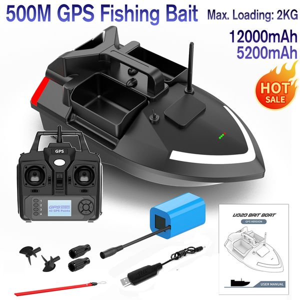 Angelzubehör V020 GPS-Köderboot 500 m Fernbedienung Dual-Motor-Fischfinder-Unterstützung Automatische Kreuzfahrt-Rückkehr-Routenkorrektur 230909