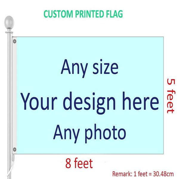 5x8 футов, индивидуальный принт, баннер с флагом любого размера, пожалуйста, предоставьте свой дизайн276d