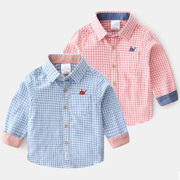 Camicie per bambini 2023 Primavera Autunno 2 3 4 5 6 8 10 anni Bambini Top Bello gentiluomo formale camicia a maniche lunghe per ragazzi 230909