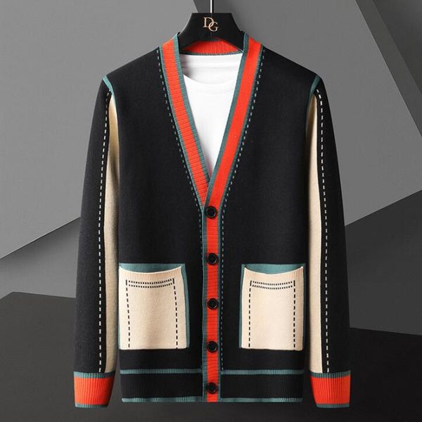 Maglioni da uomo Abiti firmati Nuovo autunno inverno Marchio di moda maglione cardigan lavorato a maglia Giacca cappotti casual coreani neri