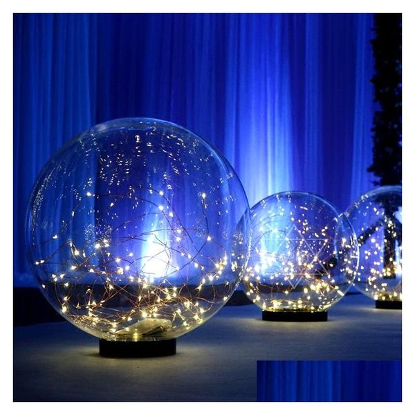 Parti Dekorasyon Asma Led Fantasy Starry Road Lider Şeffaf Akrilik Ball Bakır Tel Aydınlık Props Düğün Dekoratif Yıldız Dr OTW4J